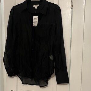 Chico's Black Sheer Blouse
